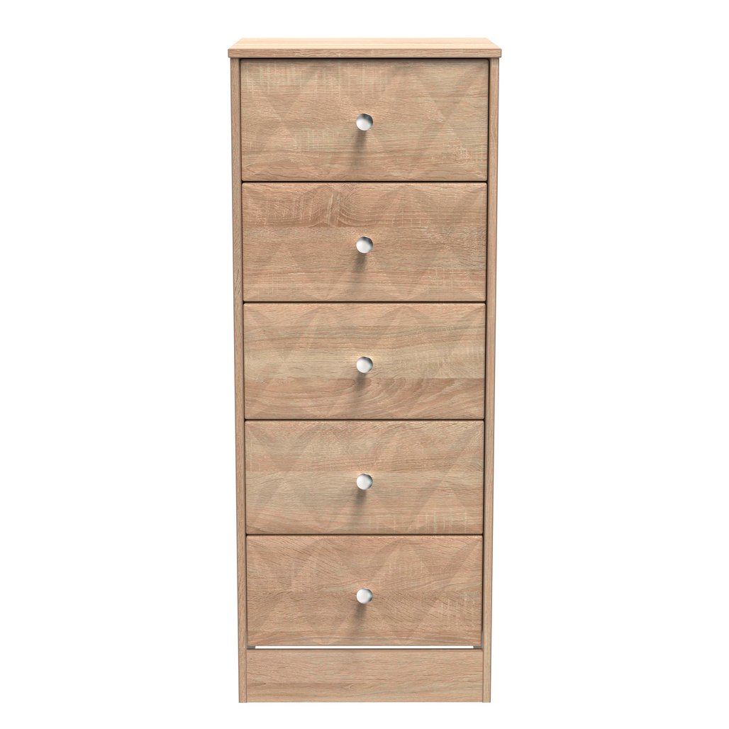 San Jose 5 Drawer Bedside Table