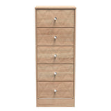 San Jose 5 Drawer Bedside Table