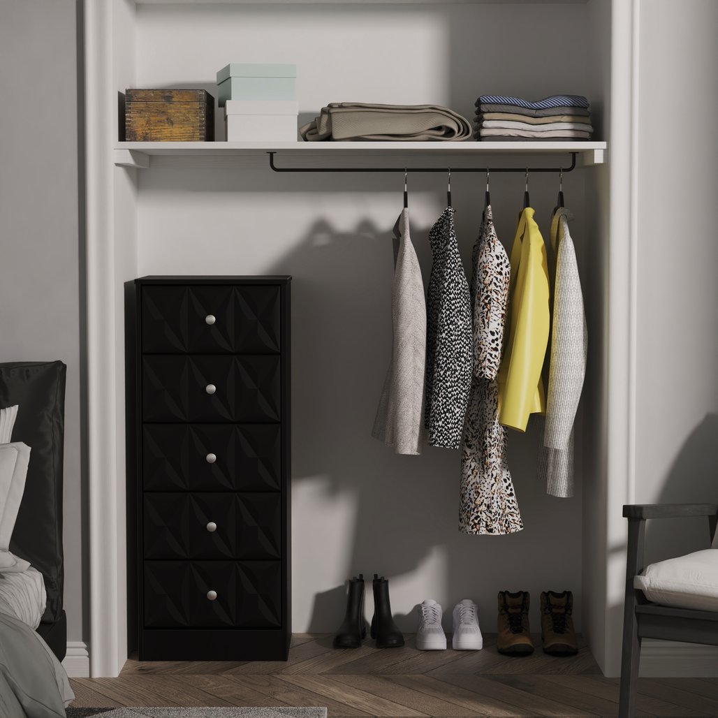 San Jose 5 Drawer Bedside Table