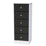 San Jose 5 Drawer Bedside Table
