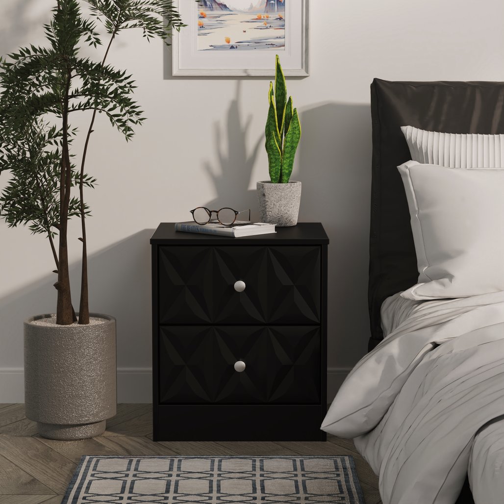 San Jose 2 Drawer Bedside Table