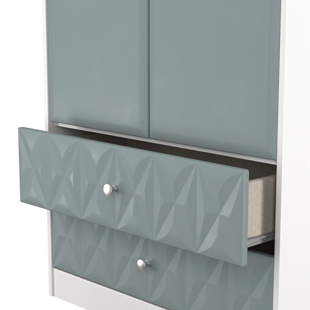 San Jose Tall 2 Door 2 Drawer Double Wardrobe