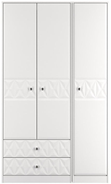 San Jose Tall 3 Door 2 Drawer Triple Wardrobe