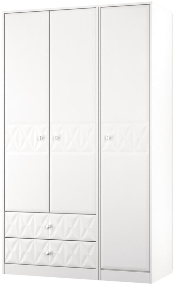 San Jose Tall 3 Door 2 Drawer Triple Wardrobe