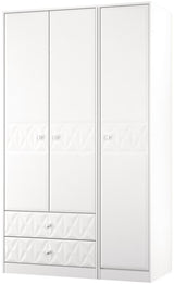 San Jose Tall 3 Door 2 Drawer Triple Wardrobe