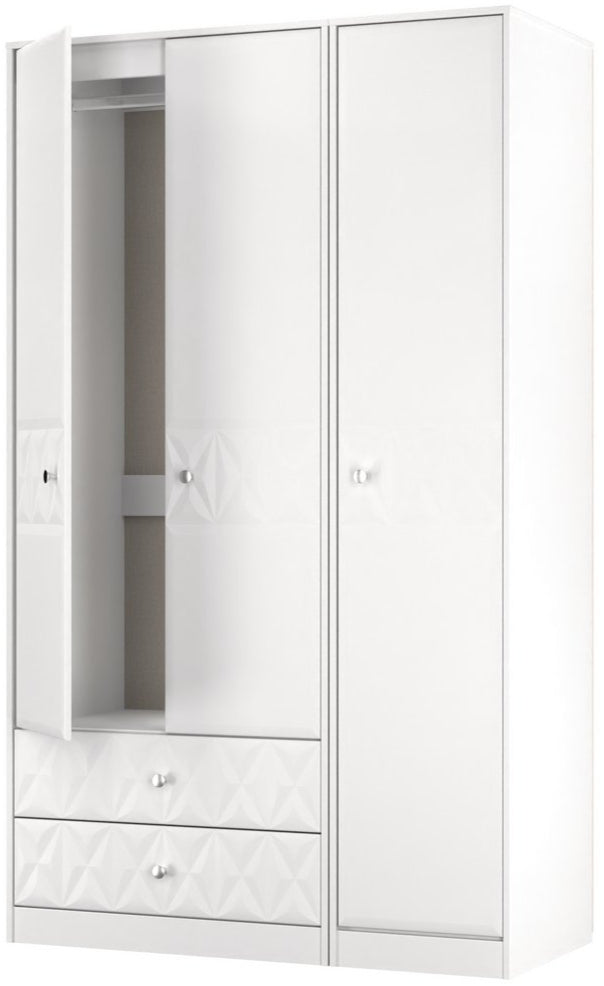 San Jose Tall 3 Door 2 Drawer Triple Wardrobe