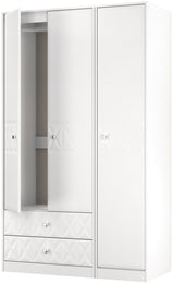 San Jose Tall 3 Door 2 Drawer Triple Wardrobe
