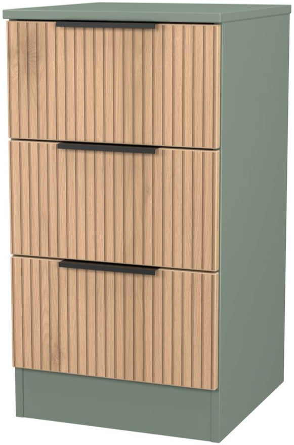 Java 3 Drawer Bedside Table