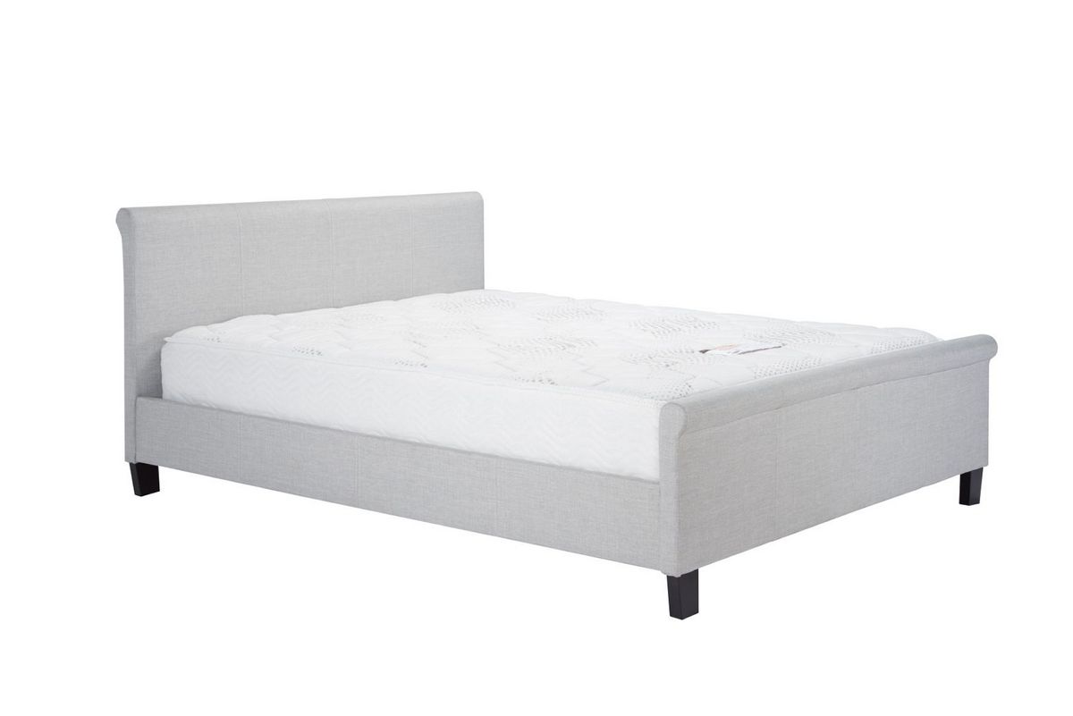 Stratus Grey Fabric Bed Frame