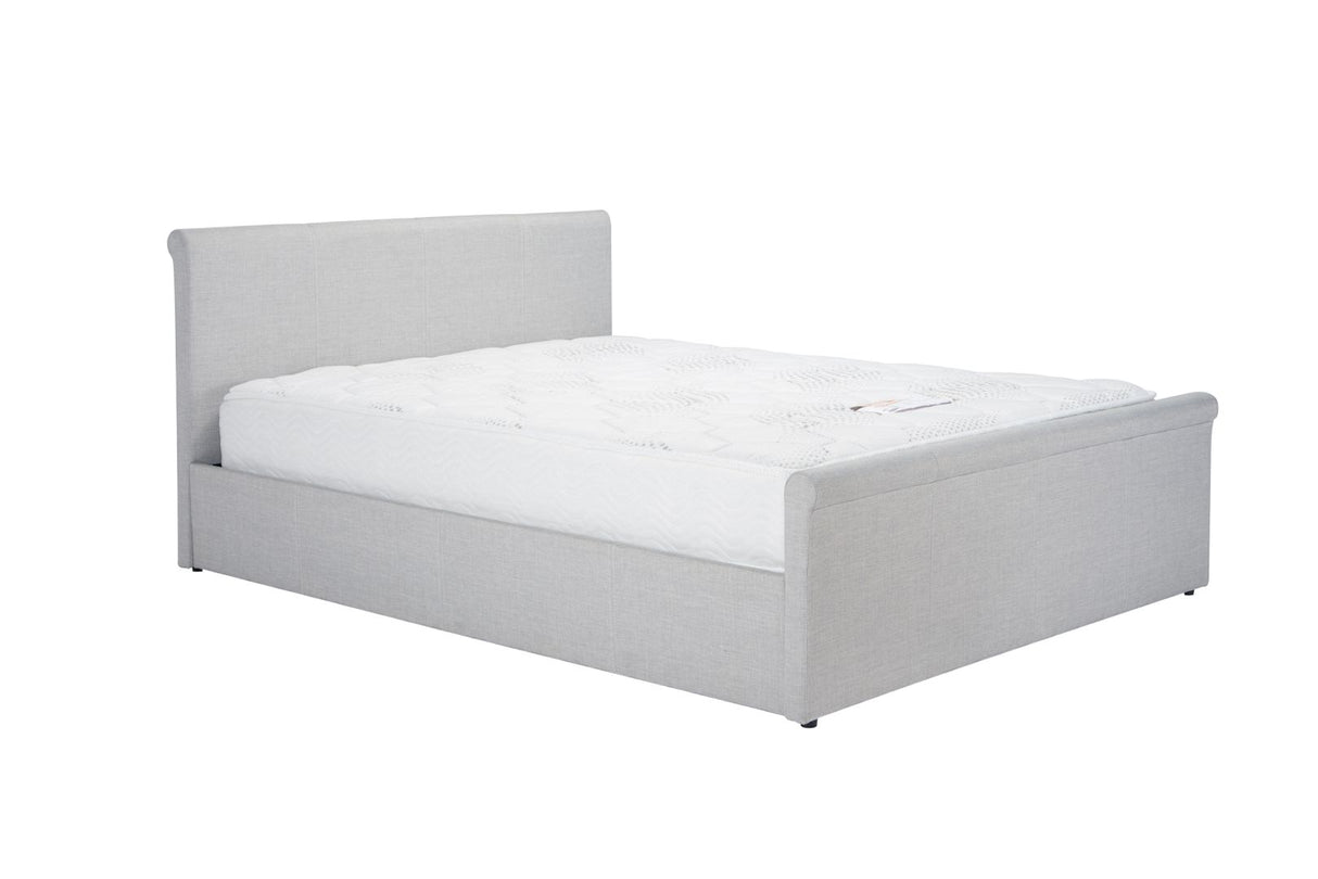 Stratus Grey Fabric Ottoman Bed Frame