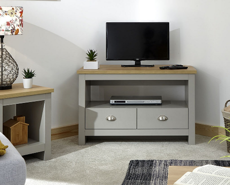 Lancaster 2 Drawer Corner TV Unit