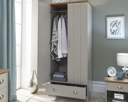 Kendal 2 Door 1 Drawer Double Wardrobe