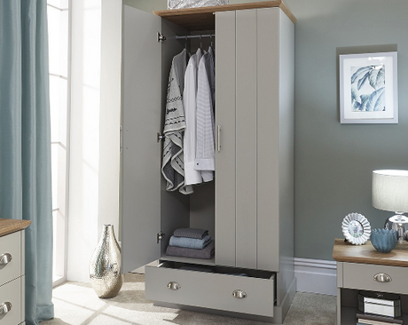 Kendal 2 Door 1 Drawer Double Wardrobe