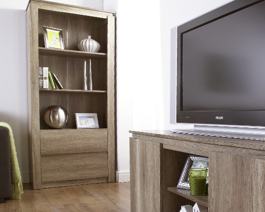 Canyon Oak 2 Drawer Bookcase