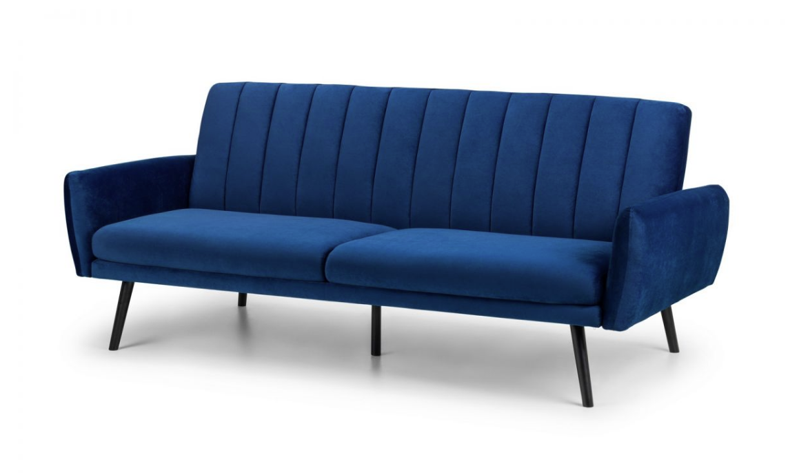 Afina Blue Velvet Sofa Bed