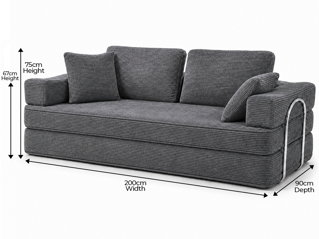 Flex 3 Seater Boneless Compressed Sofa Bed
