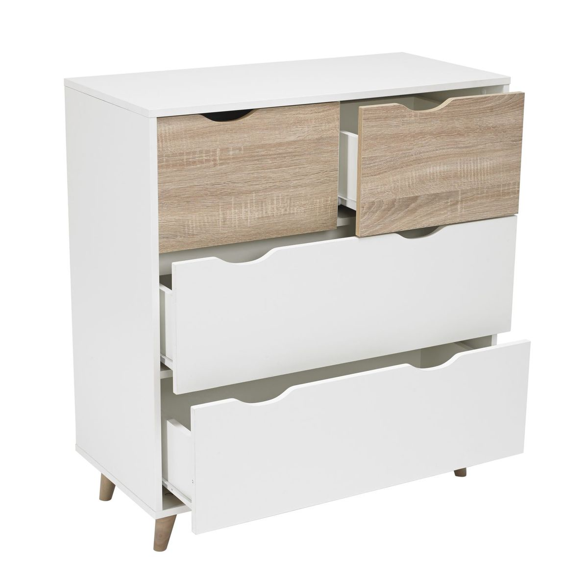 Stockholm White Oak 4 Drawer Chest