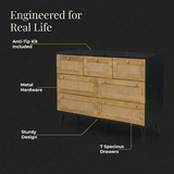 Manila Rattan 7 Drawer Chest of Drawers