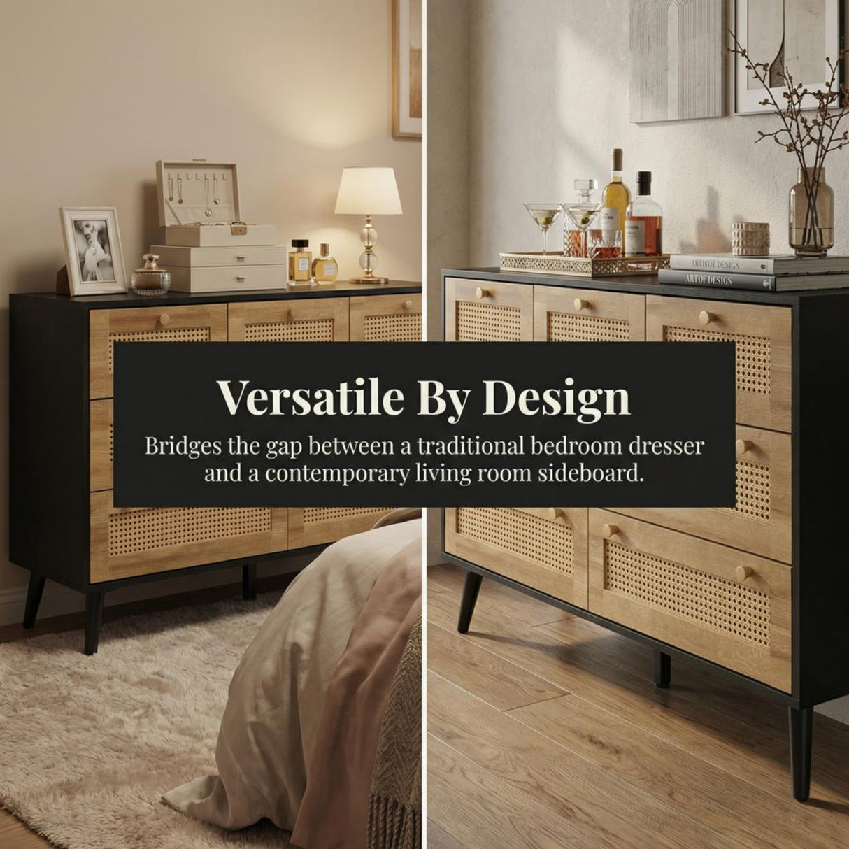Manila Rattan 7 Drawer Chest of Drawers