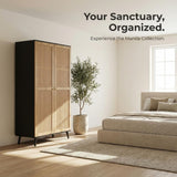 Manila Rattan 2 Door Double Wardrobe