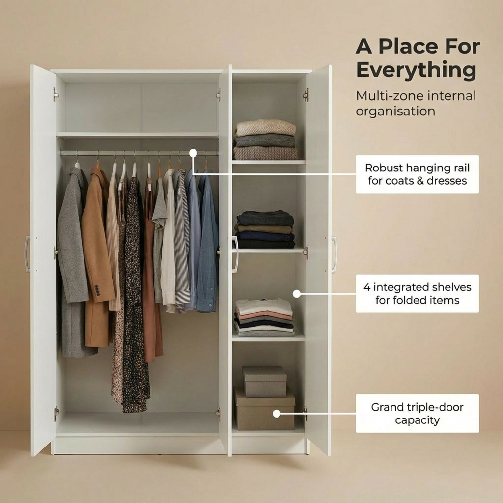 Highbury 3 Door Triple Wardrobe