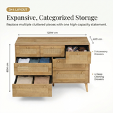 Manila Rattan 7 Drawer Chest of Drawers