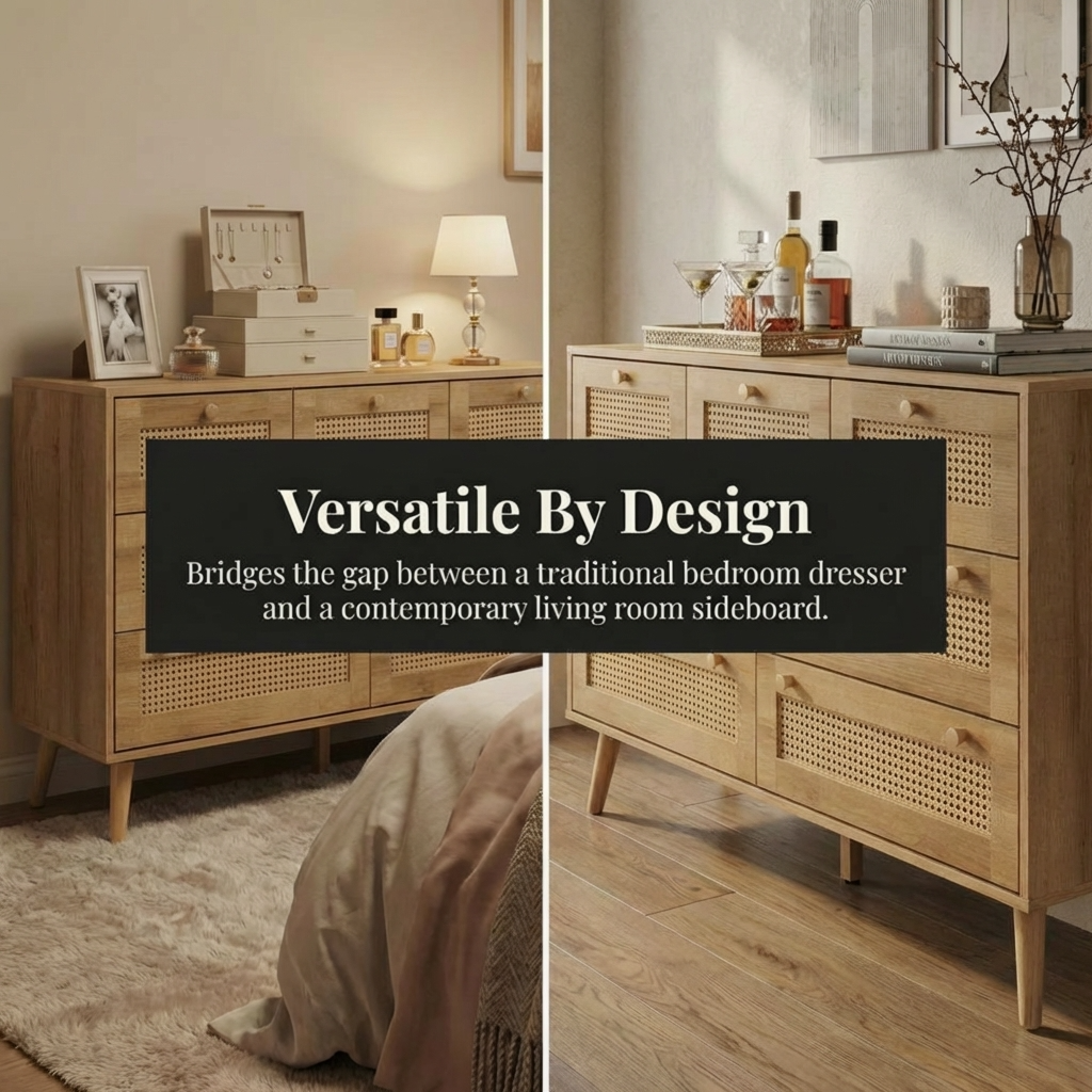 Manila Rattan 7 Drawer Chest of Drawers