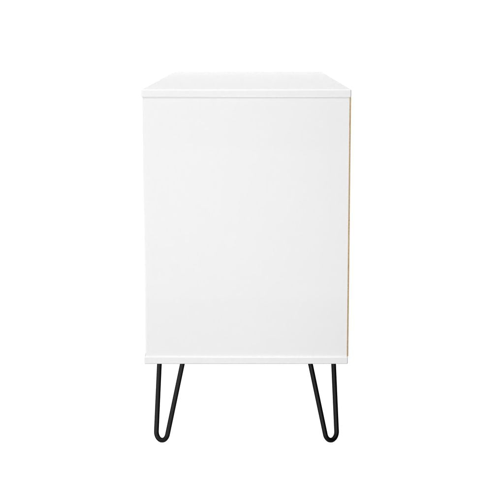 Harlequin 6 Drawer Chest with Black Hairpin Legs