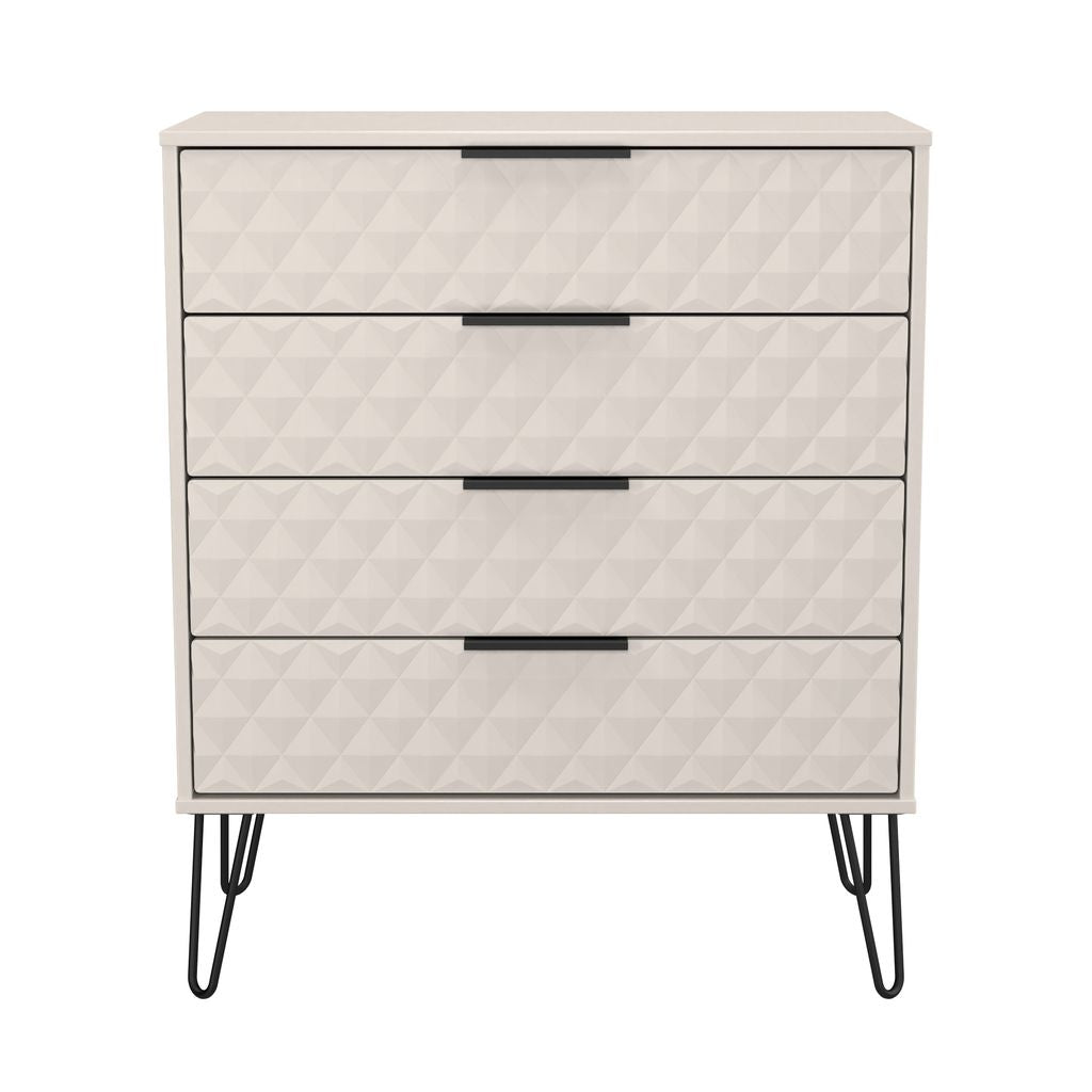 Harlequin 4 Drawer Chest with Black Hairpin Legs