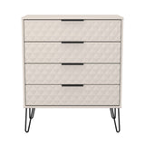 Harlequin 4 Drawer Chest with Black Hairpin Legs