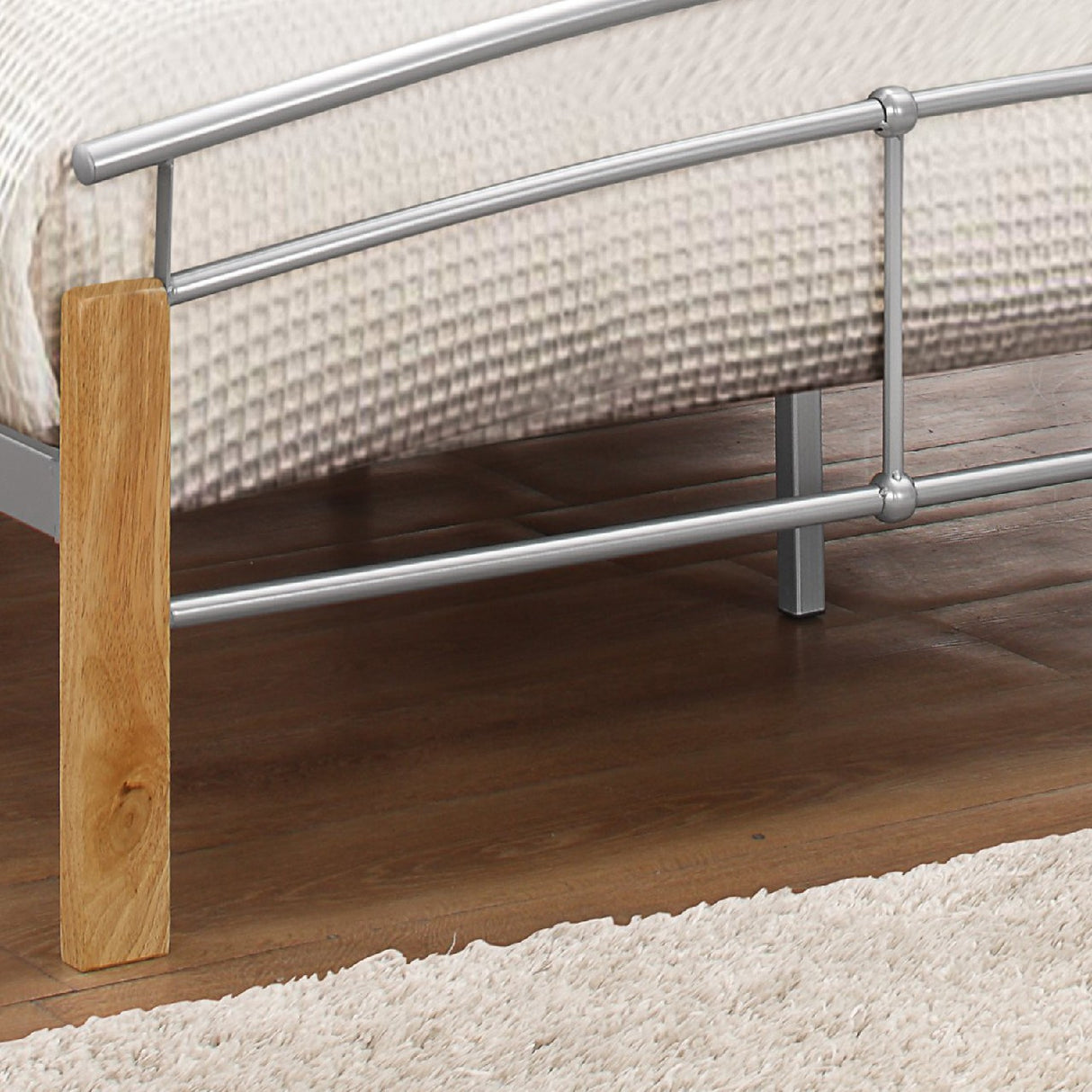 Tetras Silver and Beech Bed Frame