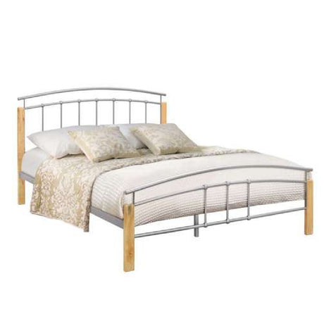 Tetras Silver and Beech Bed Frame