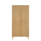 Manila Rattan 3 Piece Bedroom Set with 2 Door Wardrobe, Bedside Table & Chest of 3+2 Drawers