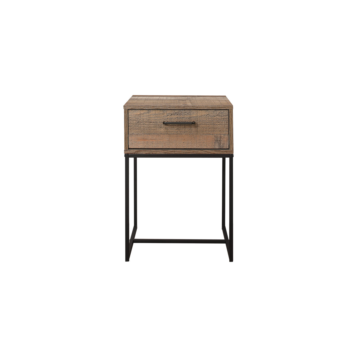 Urban Rustic Industrial 1 Drawer Narrow Bedside Table