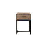 Urban Rustic Industrial 1 Drawer Narrow Bedside Table