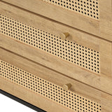 Manila Rattan 3 Piece Bedroom Set with 2 Door Wardrobe, Bedside Table & Chest of 3+2 Drawers