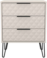 Harlequin 3 Drawer Midi Chest with Black Hairpin Legs