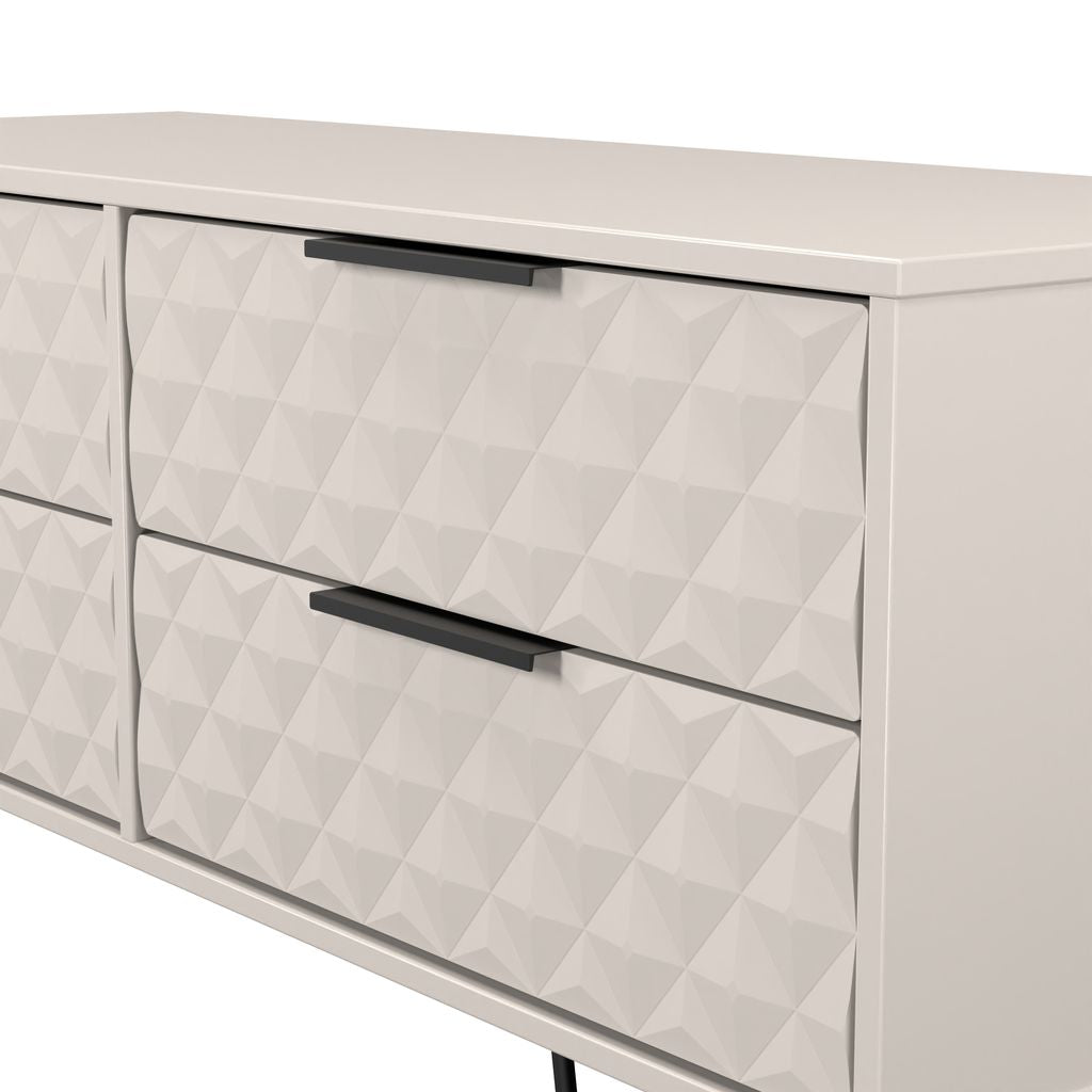 Harlequin 4 Drawer Bed Box with Black Hairpin Legs