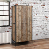 Urban Rustic Industrial 2 Door Wardrobe