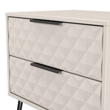 Harlequin 2 Drawer Midi Chest with Black Hairpin Legs