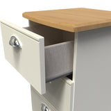 Victoria 4 Drawer Bedside Table with Riviera Oak Top