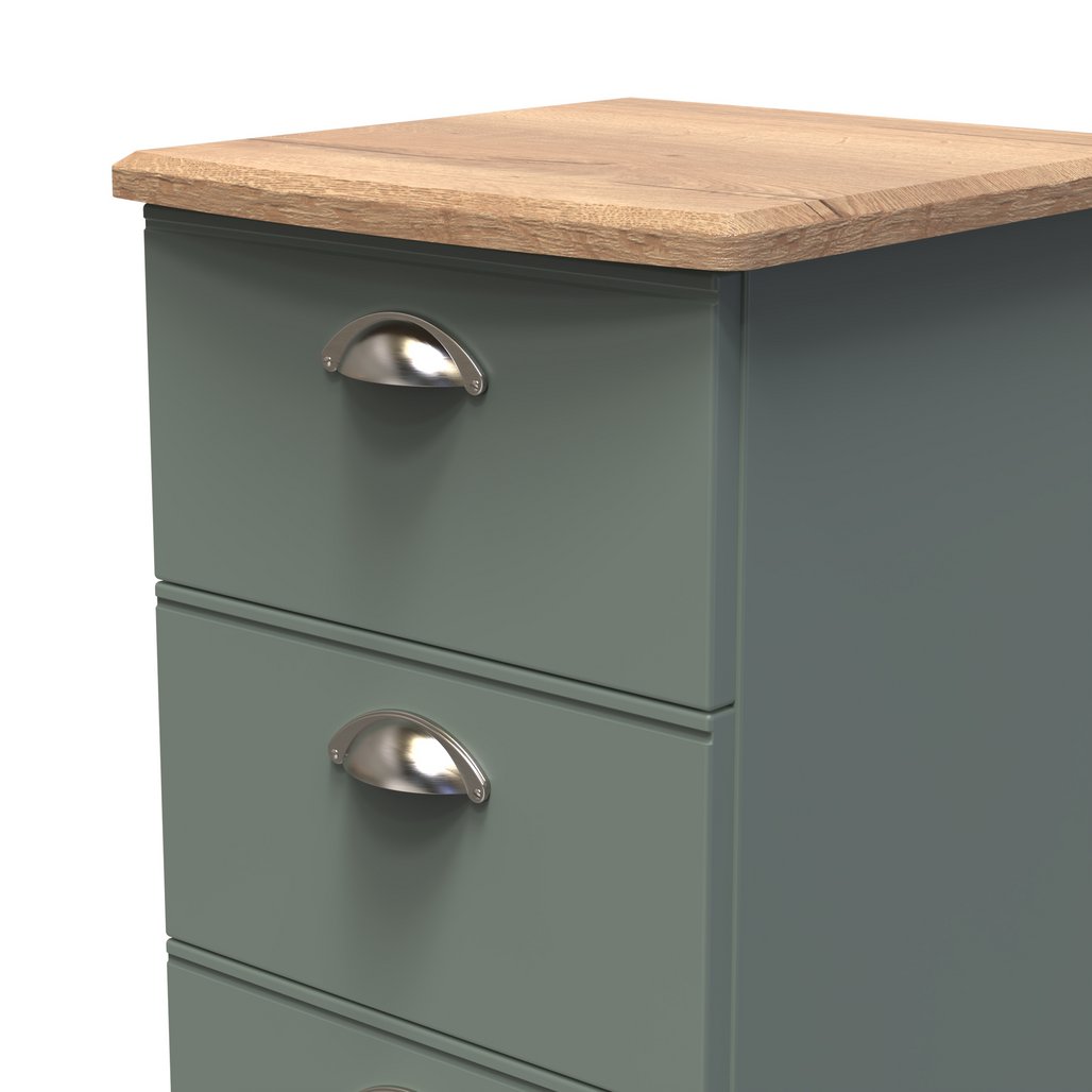 Victoria 4 Drawer Bedside Table with Riviera Oak Top