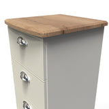 Victoria 5 Drawer Bedside Table with Riviera Oak Top