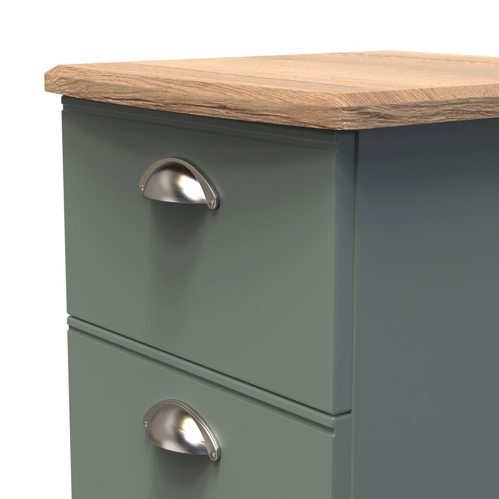 Victoria 5 Drawer Bedside Table with Riviera Oak Top