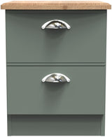 Victoria 2 Drawer Bedside Table with Riviera Oak Top
