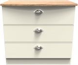Victoria 3 Drawer Chest with Riviera Oak Top
