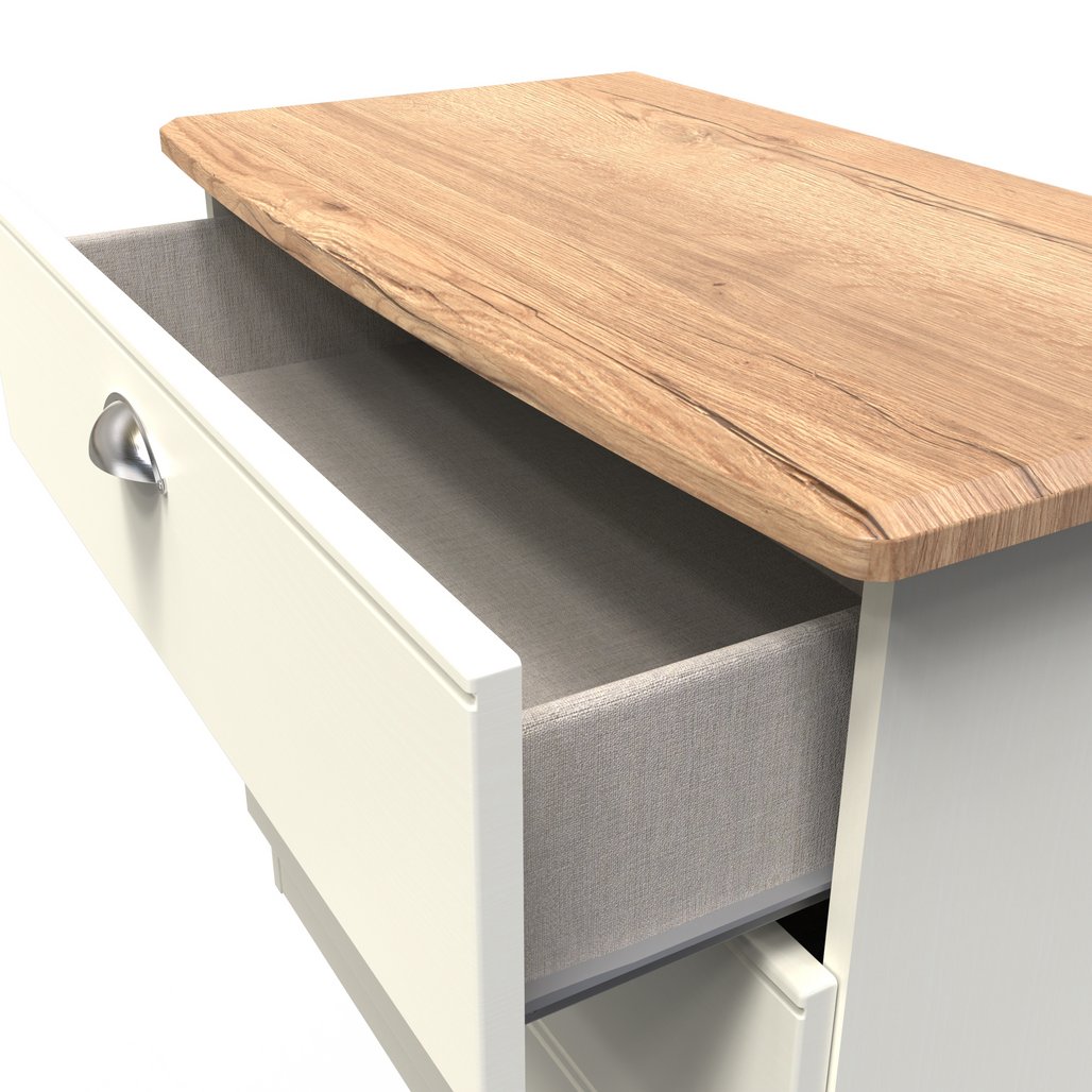 Victoria 3 Drawer Chest with Riviera Oak Top