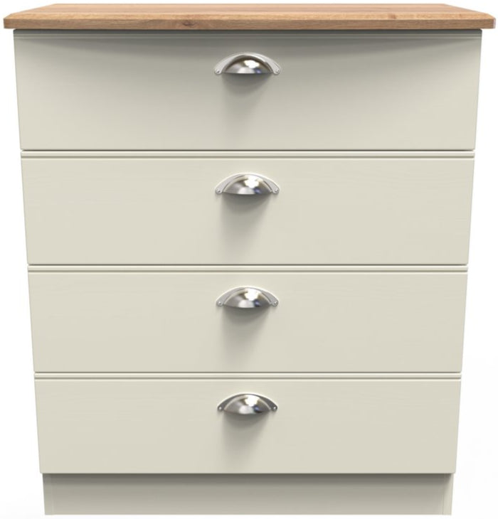 Victoria 4 Drawer Chest with Riviera Oak Top