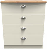 Victoria 4 Drawer Chest with Riviera Oak Top