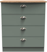 Victoria 4 Drawer Chest with Riviera Oak Top
